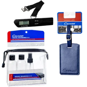 Cavalet - Resekit 3 (Bagagevåg, Bagagetag Röd, Reseflaskor)